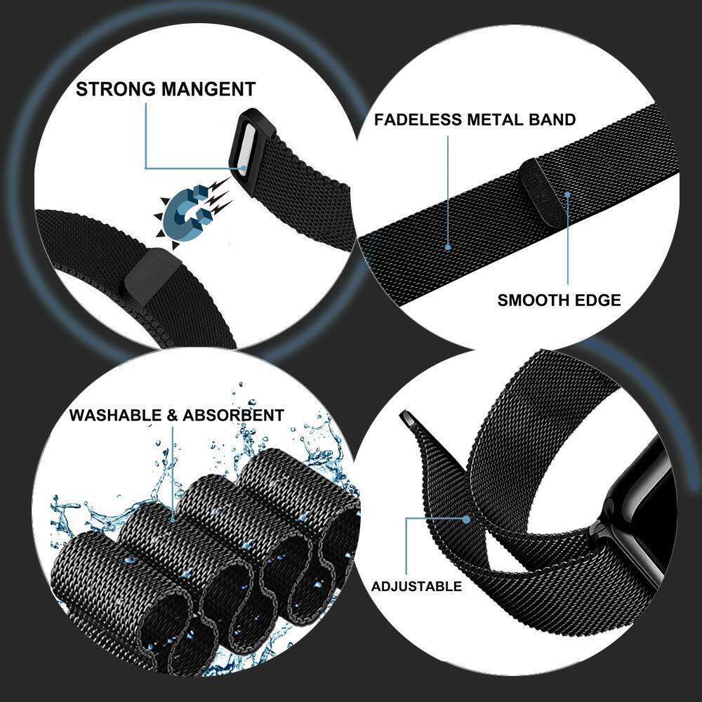 Bracelet de remplacement à boucle magnétique en métal pour Apple Watch iWatch Bracelet de remplacement à boucle magnétique en métal pour Apple Watch iWatch